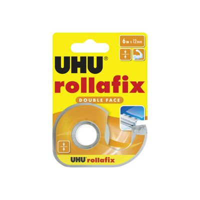UHU rollafix - Distributeur avec ruban adhésif double face 12 mm x 6 m