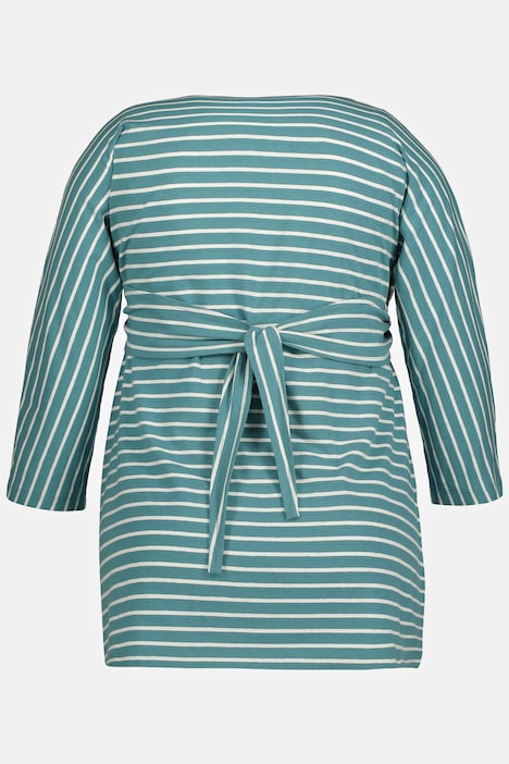 Bellieva-Wickelshirt, V-Ausschnitt, Stilleinsatz, Biobaumwolle, GOTS