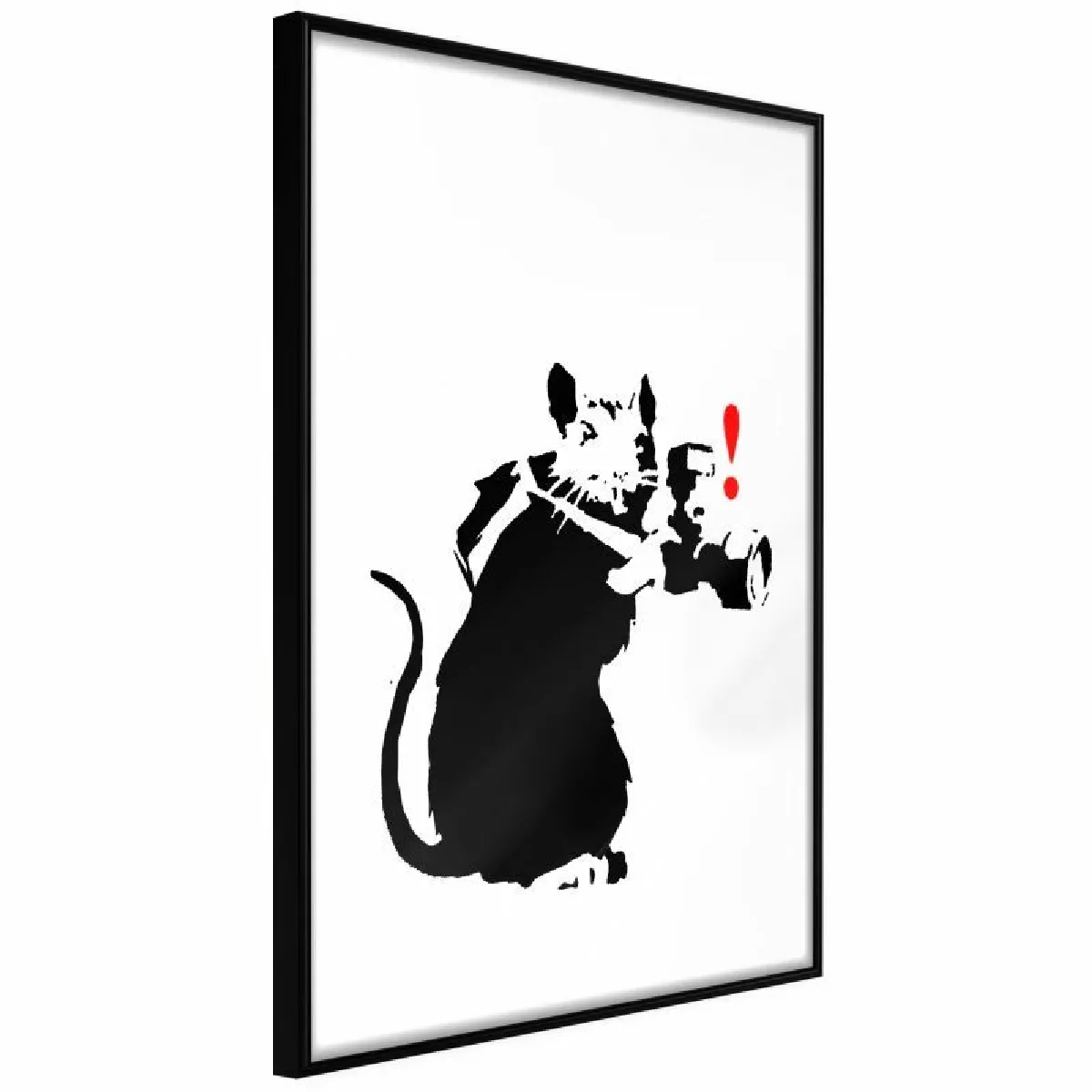 Paris Prix Affiche Banksy Rat Photographer - Noir