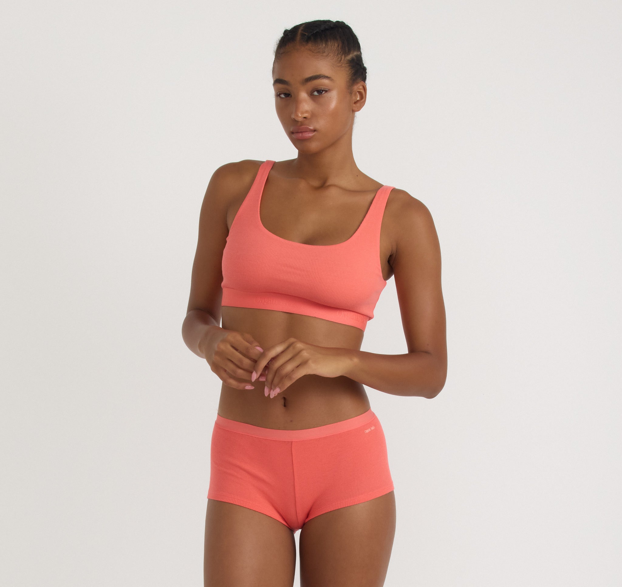 ORGANIC COTTON<br>Core Rib Tank Bralette