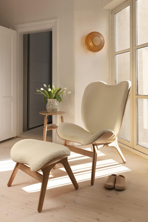 Umage Clava Up Wood wandlamp medium Ø35 zwart eiken