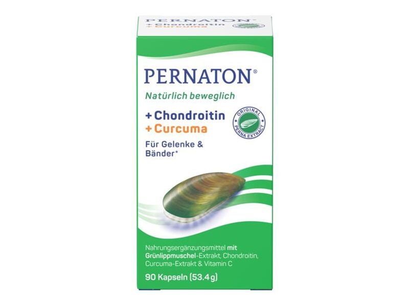 Pernaton Chondroitin   Curcuma 90 Kapseln Grünlippmuschel-Extrakt mit Chondroitin und Curcuma