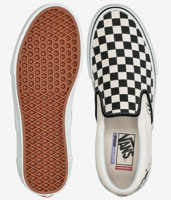 Vans Skate Slip-On Schuh (checkerboard black off)