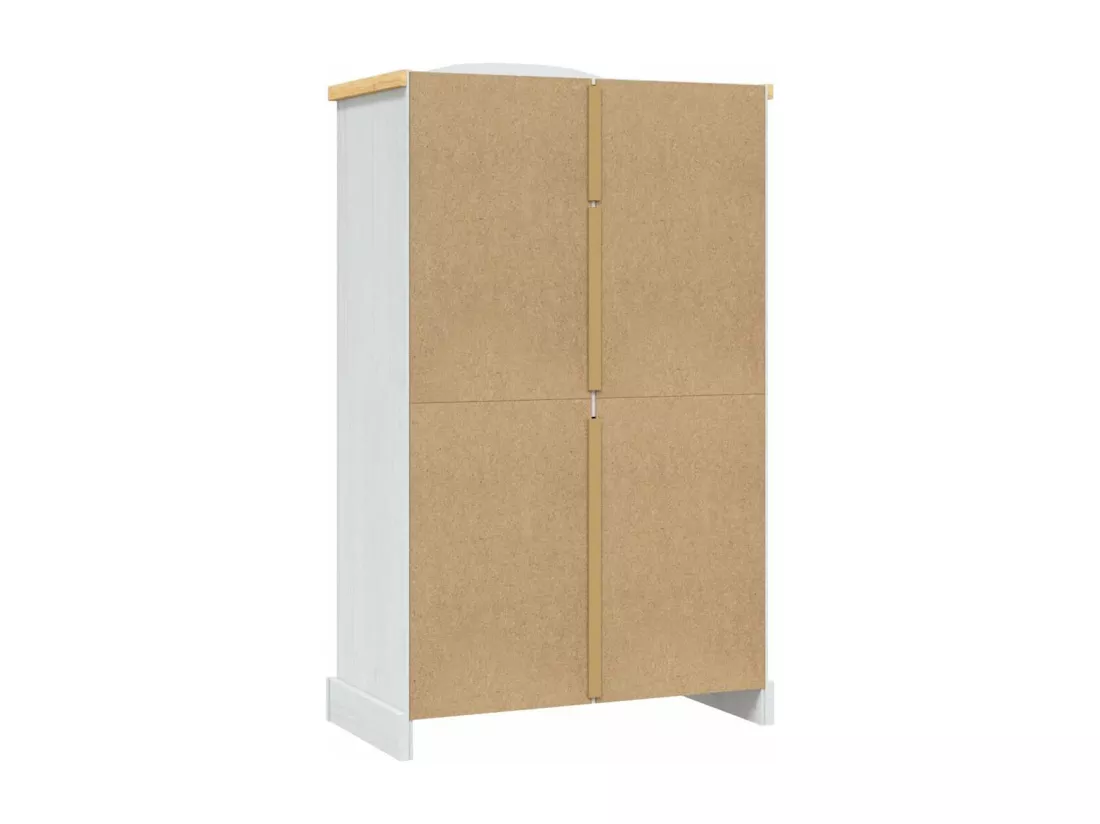 Garde-robe avec 2 portes Gamme Corona pin mexicain Blanc