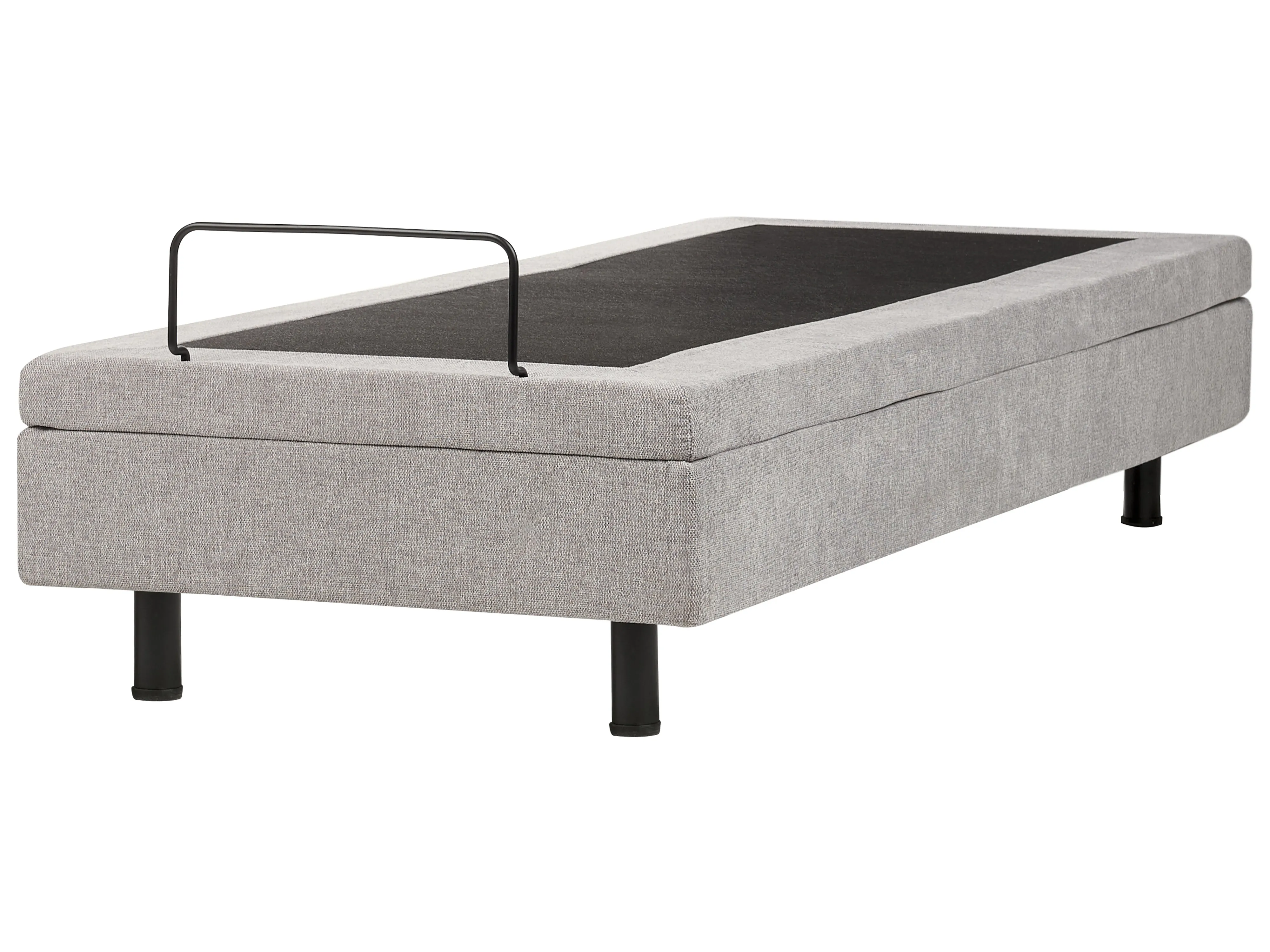 Verstelbaar bed zonder hoofdbord Stof CASTELLAN 80 x 200 cm Lichtgrijs