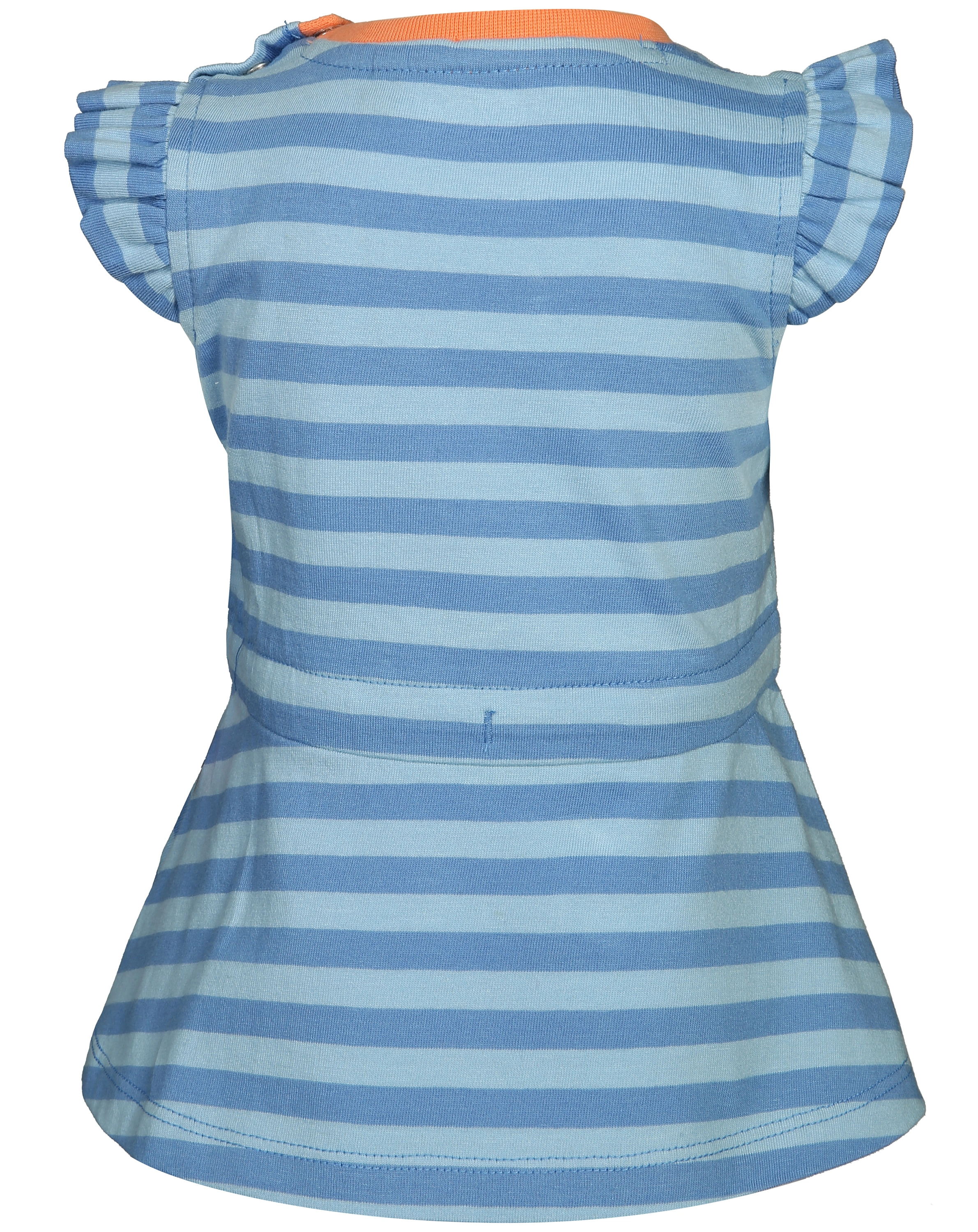 Kleid SUMMER mit Flügelärmel gestreift in blau