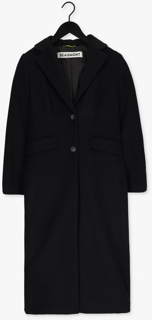BEAUMONT zwarte beaumont mantel long blazer coat