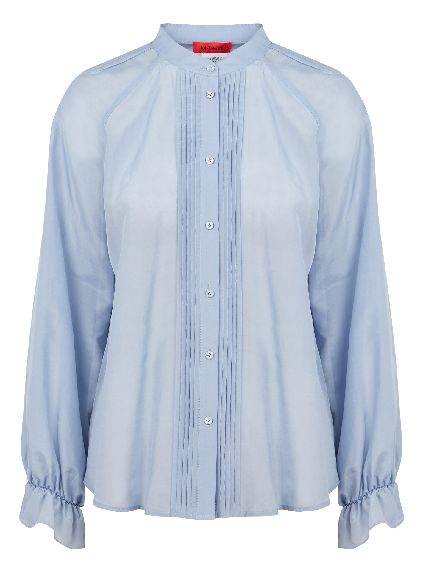 REGGIA - Chemise col mao coupe ample| Bleu