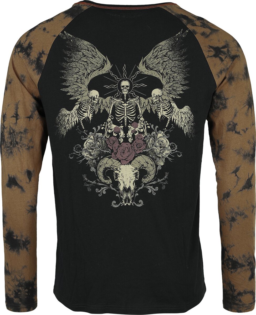 Haut Tie Dye avec Imprimé dans le Dos | Rock Rebel by EMP T-shirt manches longues