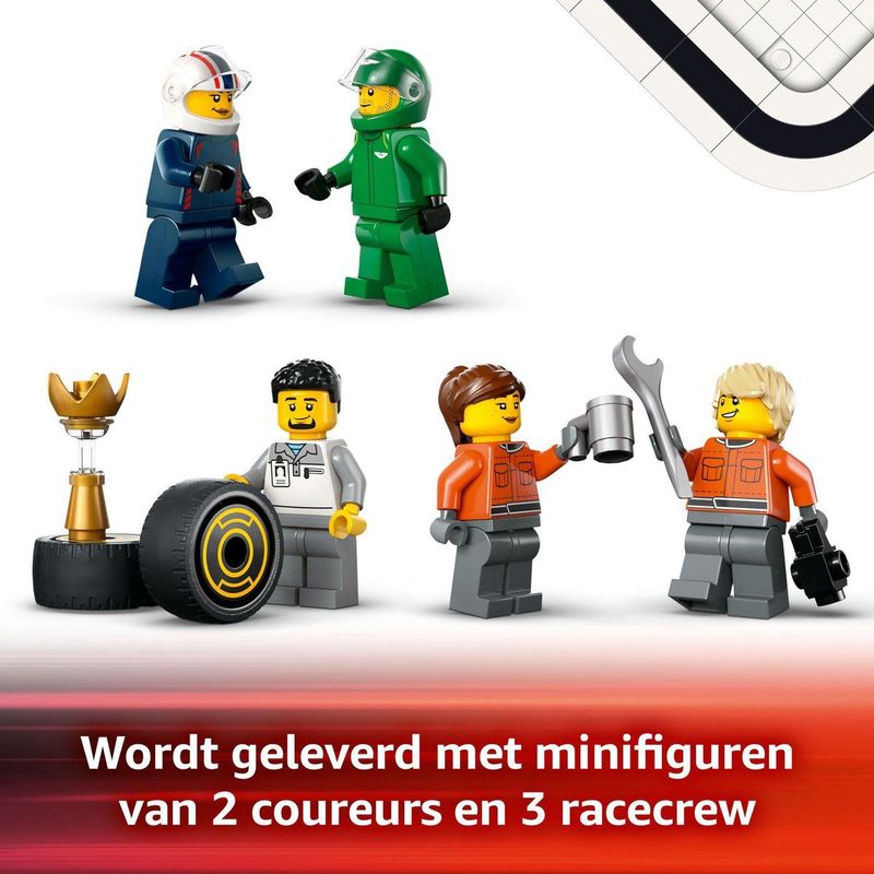 LEGO - City 60445 - F1 Truck - Kleur: Multicolor - Materiaal: Kunststof