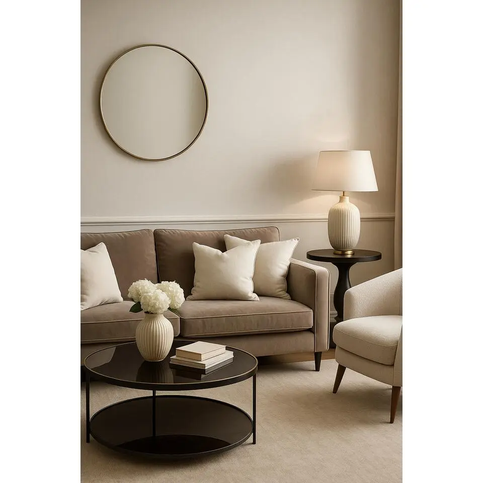 Dutch Wallcoverings Vliesbehang Linen & Textures uni - offgrey - 10,05m x 53cm