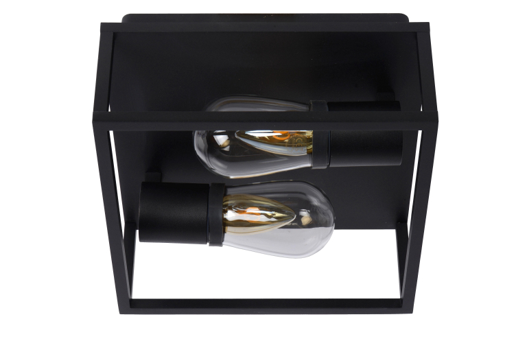 Lucide Carlyn plafondlamp badkamer IP54 zwart