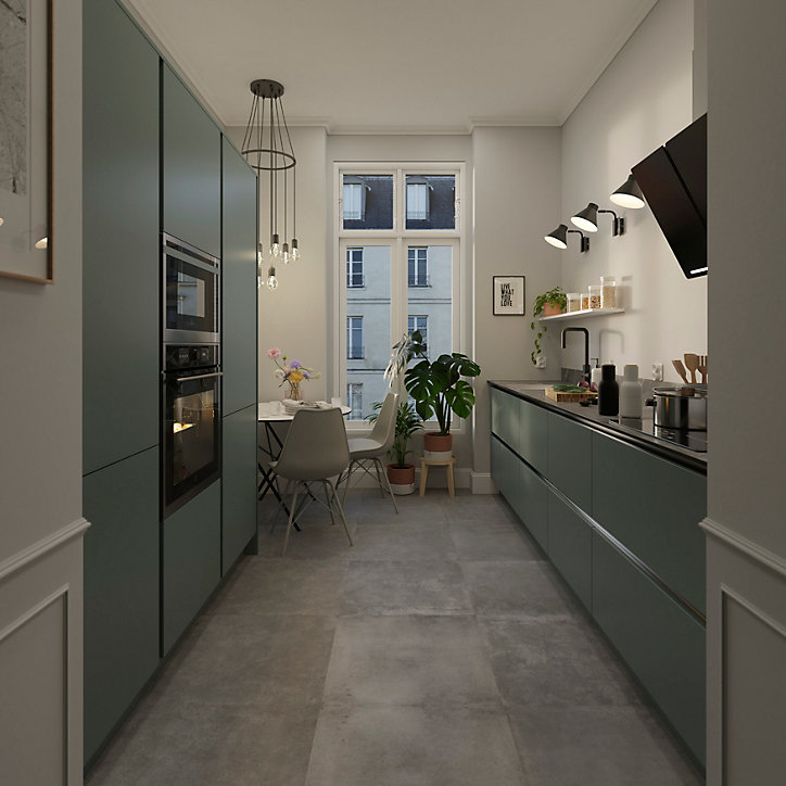 Joue de finition Stevia vert mat L. 64 cm x H. 240 cm Caraway Innovo GoodHome