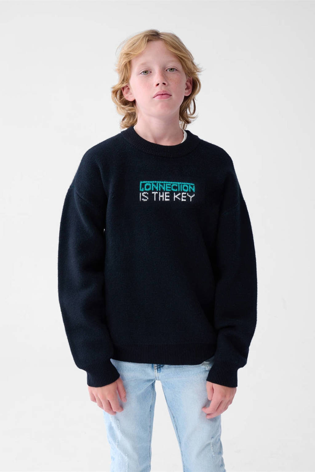 Shoeby trui zwart fijn gebreid