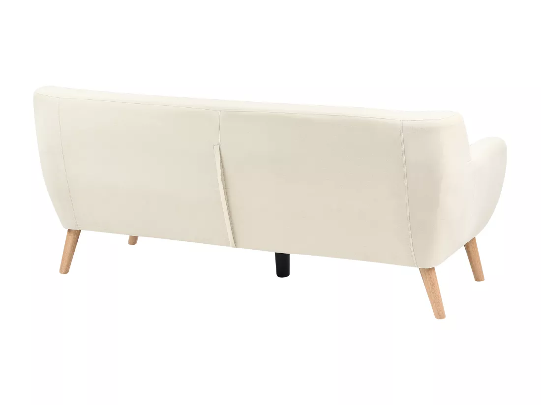 Canapé 3 places en tissu beige clair MOTALA