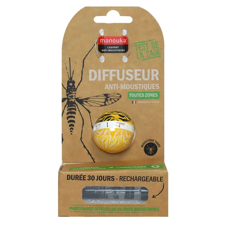 Diffuseur boule anti-moustiques toutes zones motif tigre