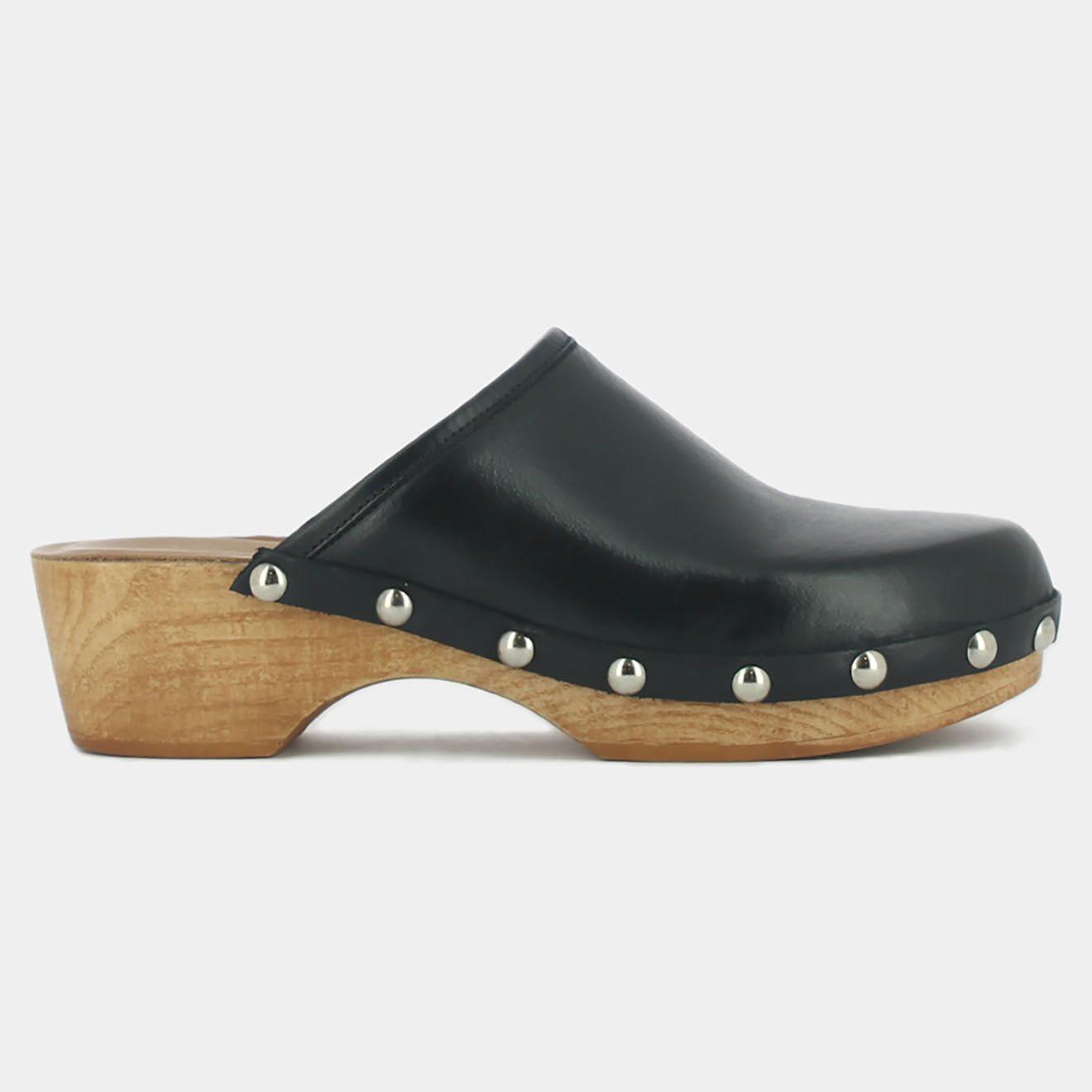 Jonak Mules en Cuir Madeleine noires - Talon 5 cm