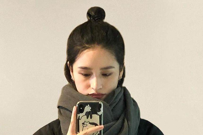 Hyeeun - Effen gebreide sjaal