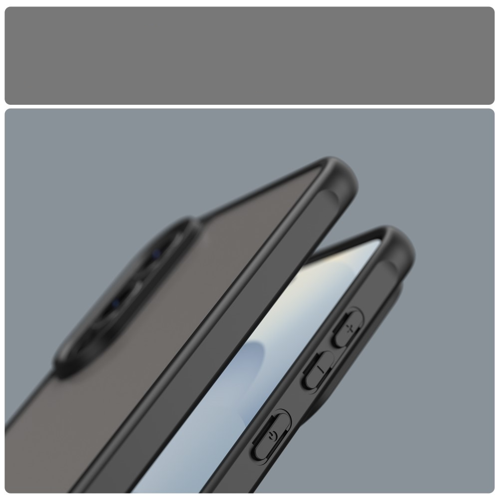 Samsung Galaxy S25 Edge Hybrid Hardcase Hülle TPU Bumper   Kunststoff Rückseite - Schwarz