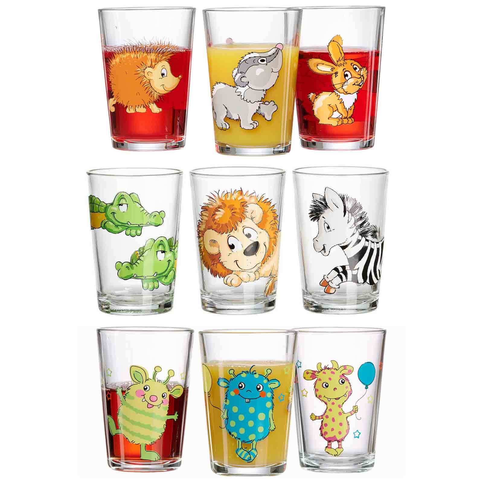 Ritzenhoff & Breker Kindergläser Wald/Zoo/Monster 205 ml 9er Set