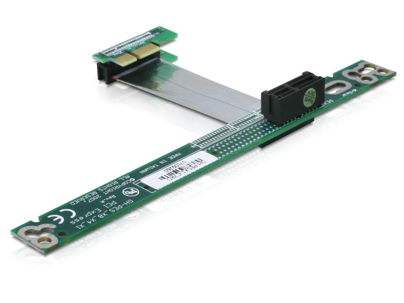 Delock PCI-E Riser Karte x1 auf x1, 7 cm Kabel Riser Karte