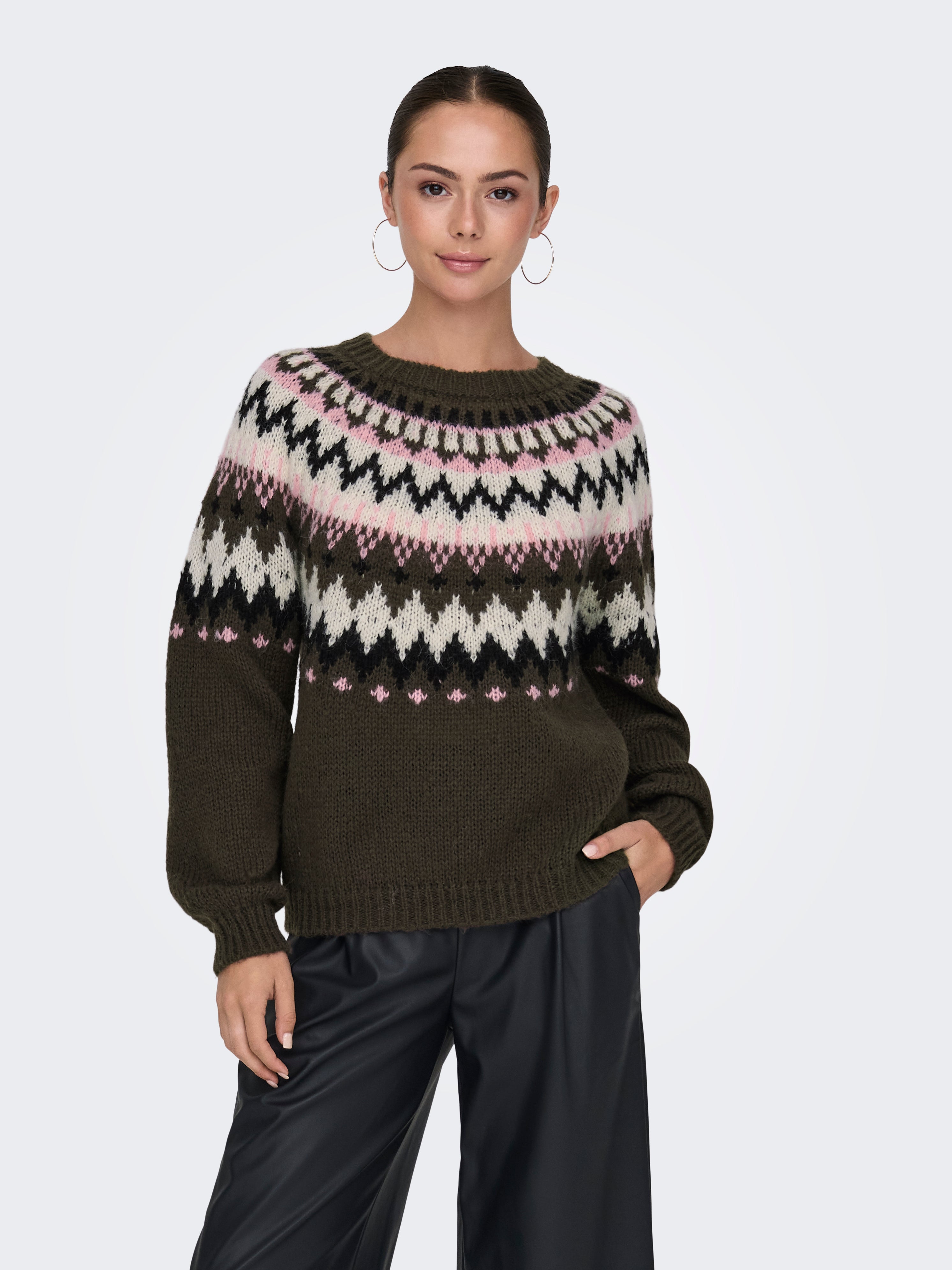 JDYKINSLEY Strickpullover Chocolate Brown