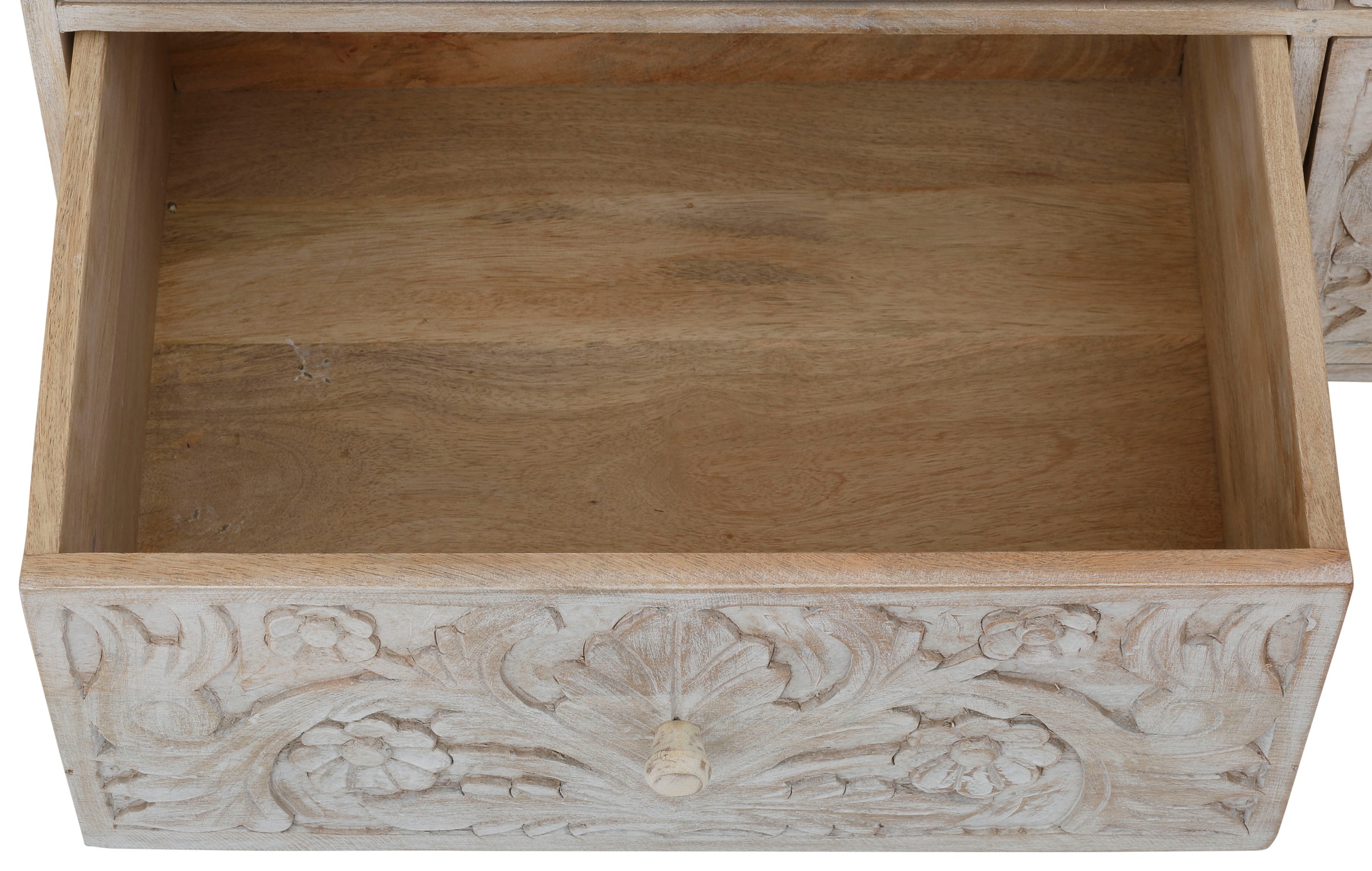 Home affaire Kommode »Lavin Sideboard« Mangoholz, mit dekorativen Schnitzereien, Handgefertigt, Breite 110 cm