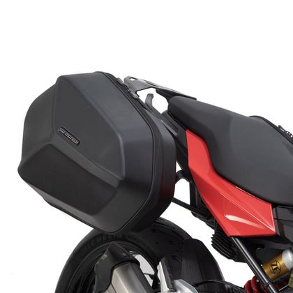 Valise SW-MOTECH AERO ABS AVEC SUPPORT (2 x 25 Litres) - Noir