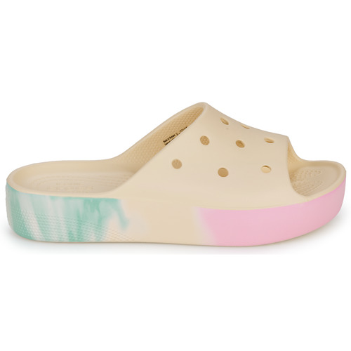 Crocs - CLASSIC PLATFORM OMBRE SLIDE Beige
