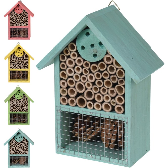 Insektenhotel - aus Holz - ca. 15 x 8 x 20 cm - 1 Stück