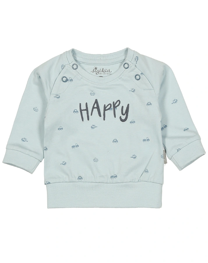 Langarmshirt HAPPY in hellblau