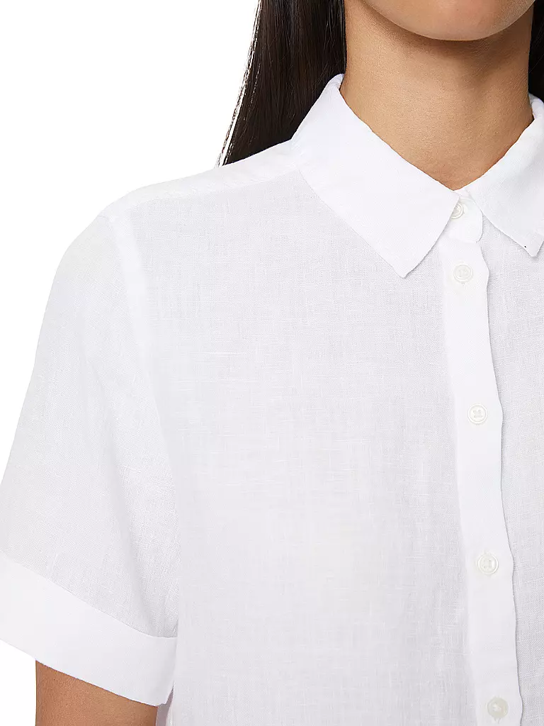 MARC O'POLO Leinenbluse weiss