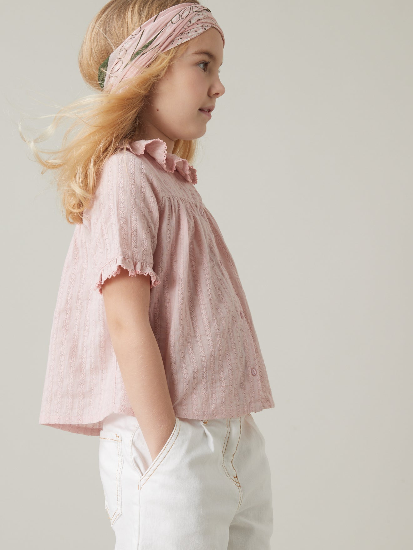 Chemise col pierrot Fille