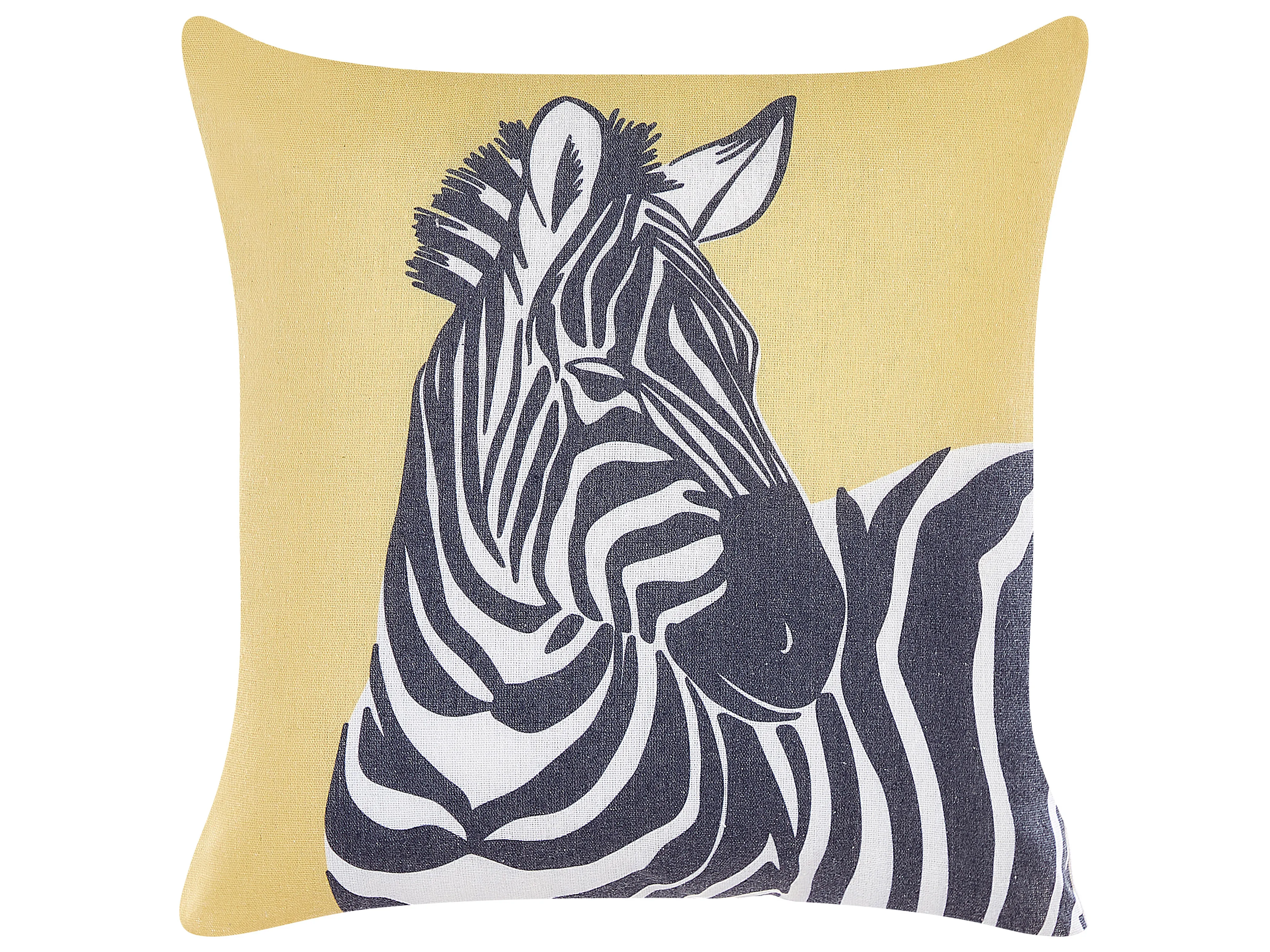 Set van 2 sierkussens MANKETTI 45 x 45 cm Geel dierenprint