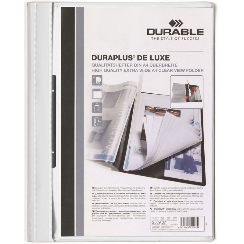 Durable Schnellhefter Duraplus De Luxe, A4, weiss