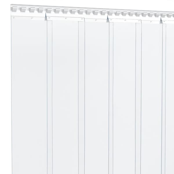 vidaXL Dørgardin gjennomsiktig 200 mm x 1,6 mm 50 m PVC