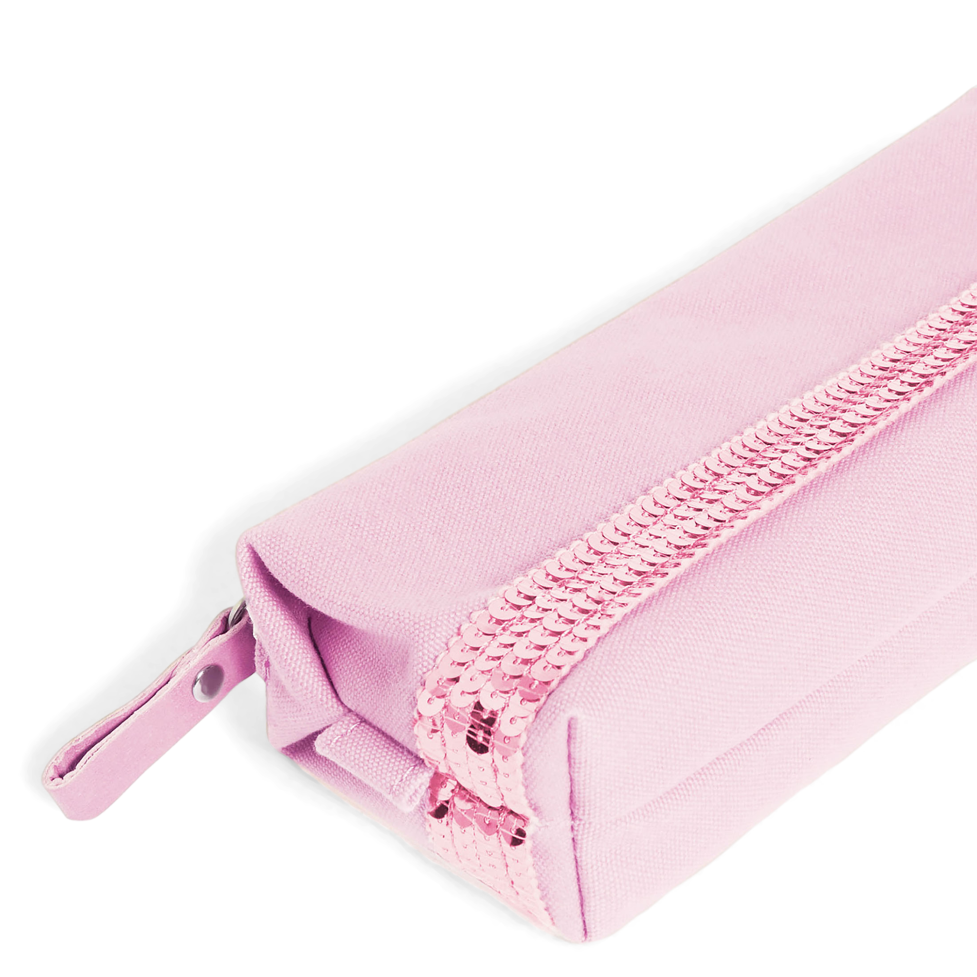 Trousse avec bande sequins | Rose