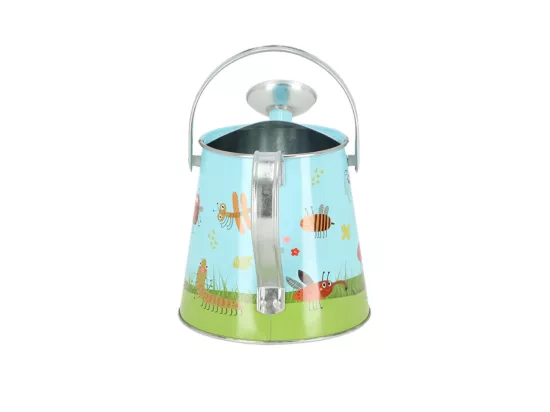 Arrosoir en fer pour enfant imprimé insectes - Bleu - 1,3 L