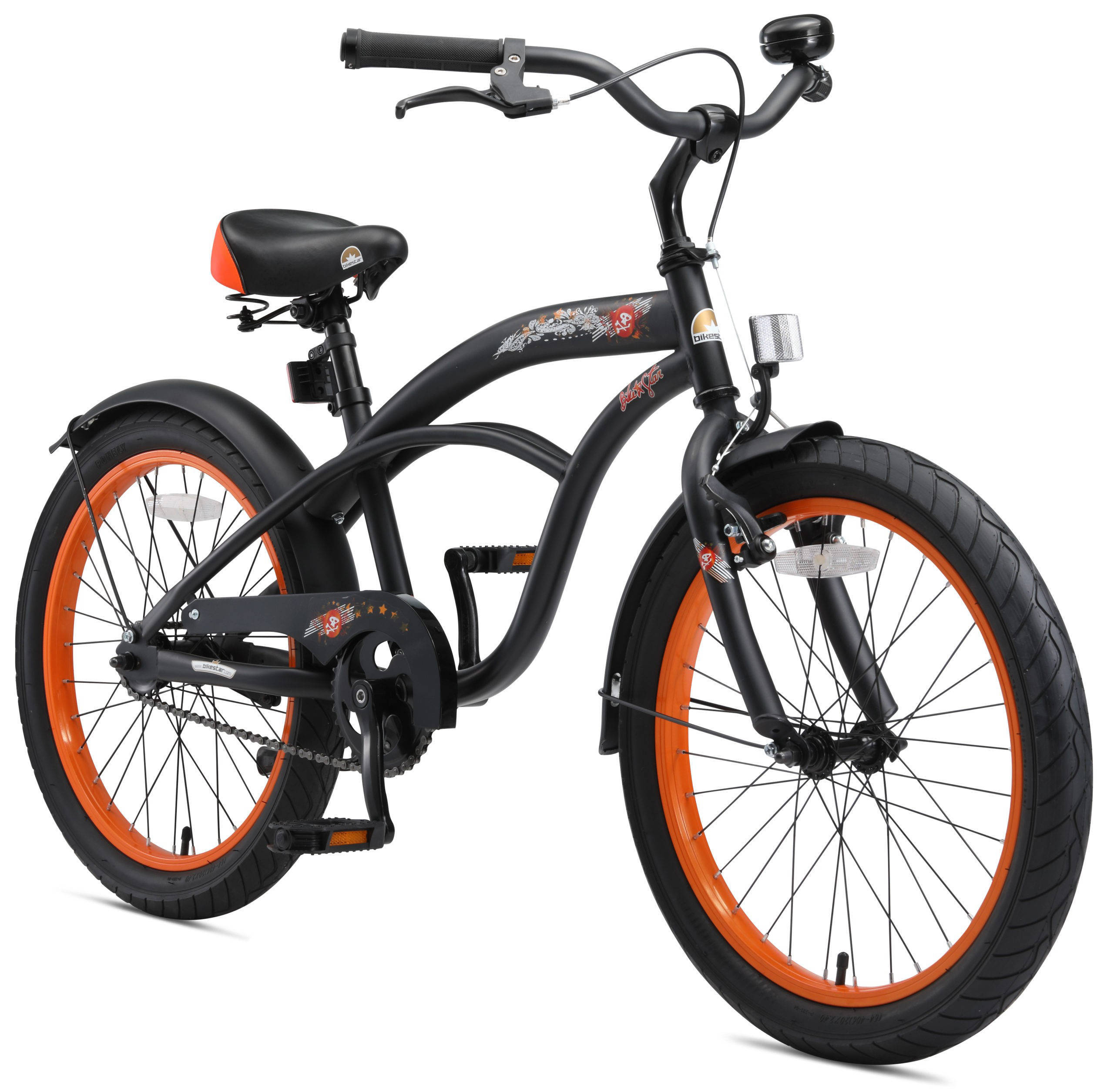 BikeStar Cruiser kinderfiets 20 inch zwart
