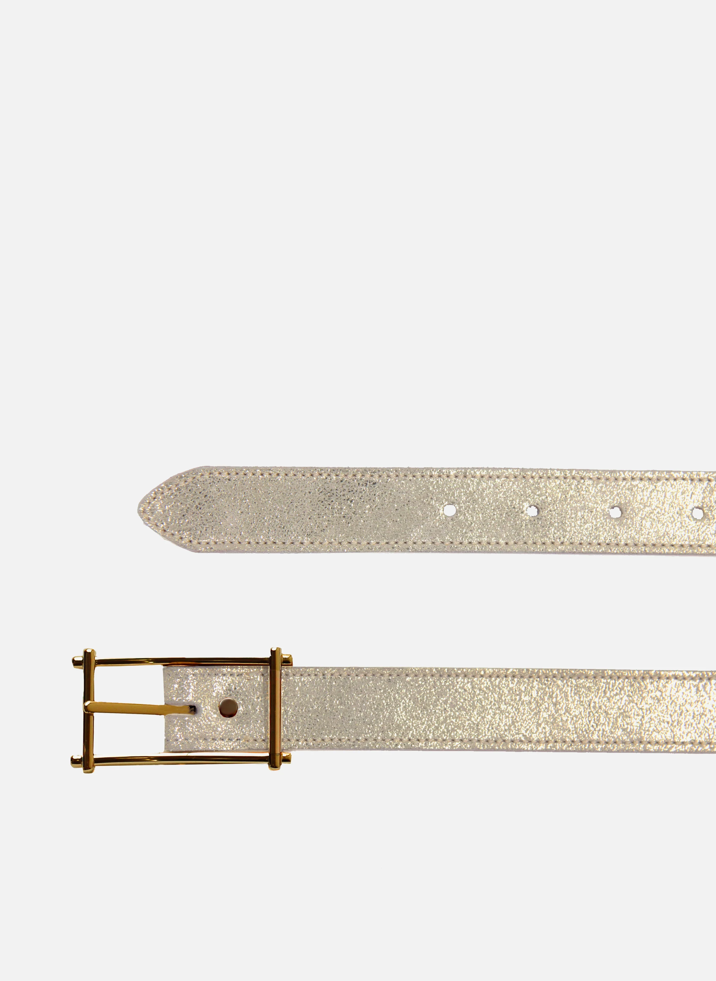 Ceinture mademoiselle cuir métalisé | Doré