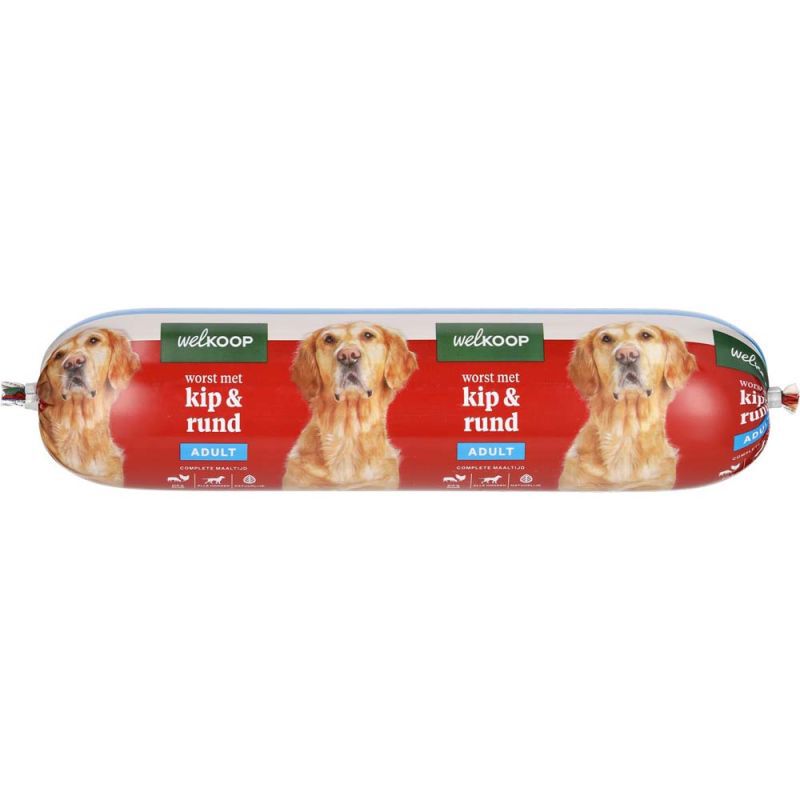 Welkoop Worst - Hondenvoer - 750 Gram - rund