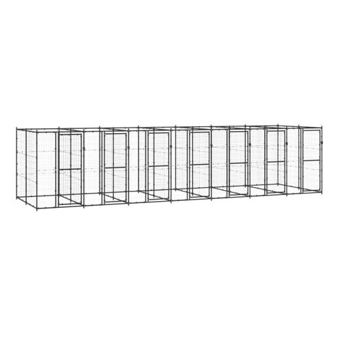 Gaiola para cães VidaXL em aço, 16,94 m², preta