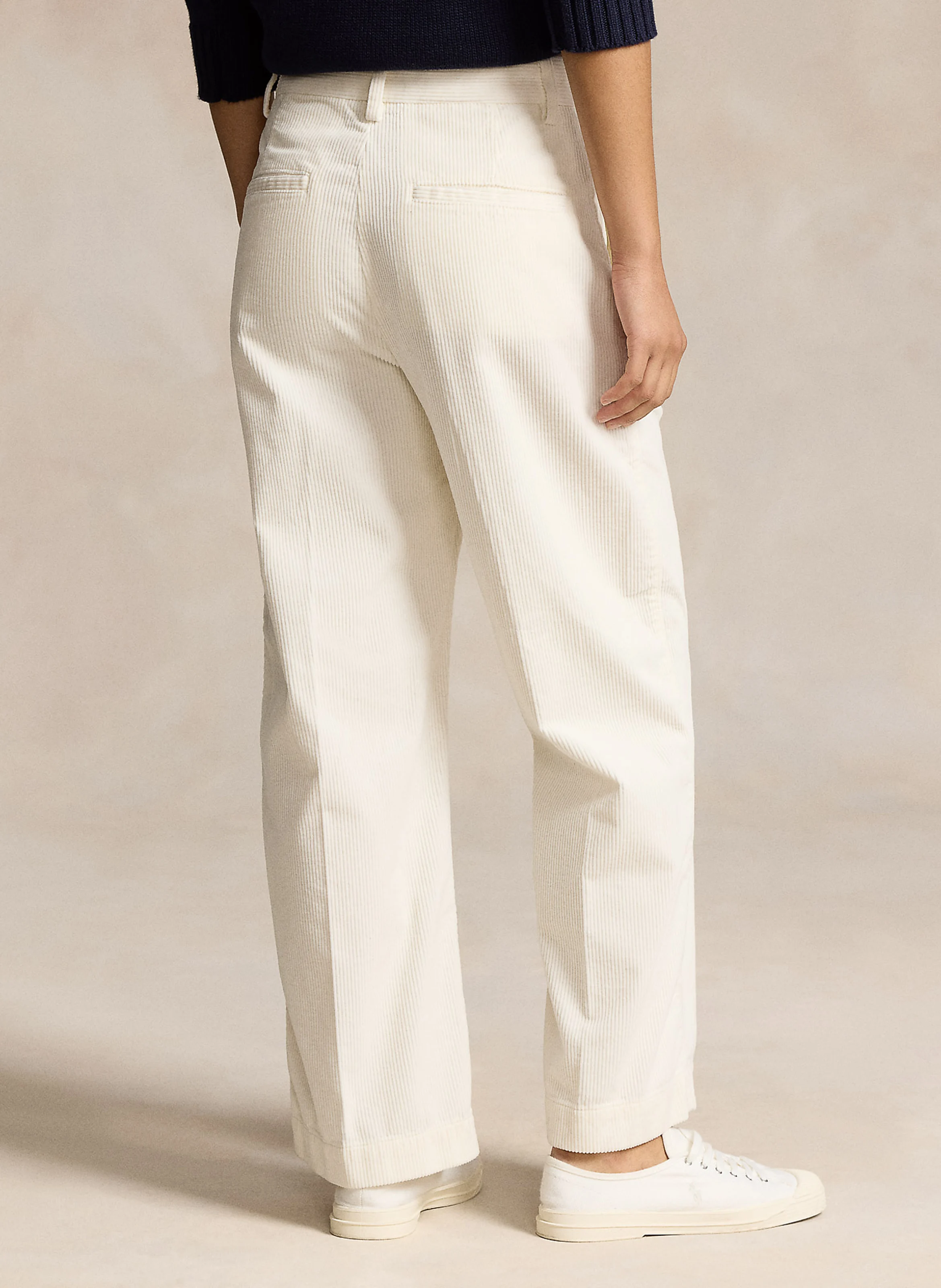 Pantalon droit en coton | Blanc