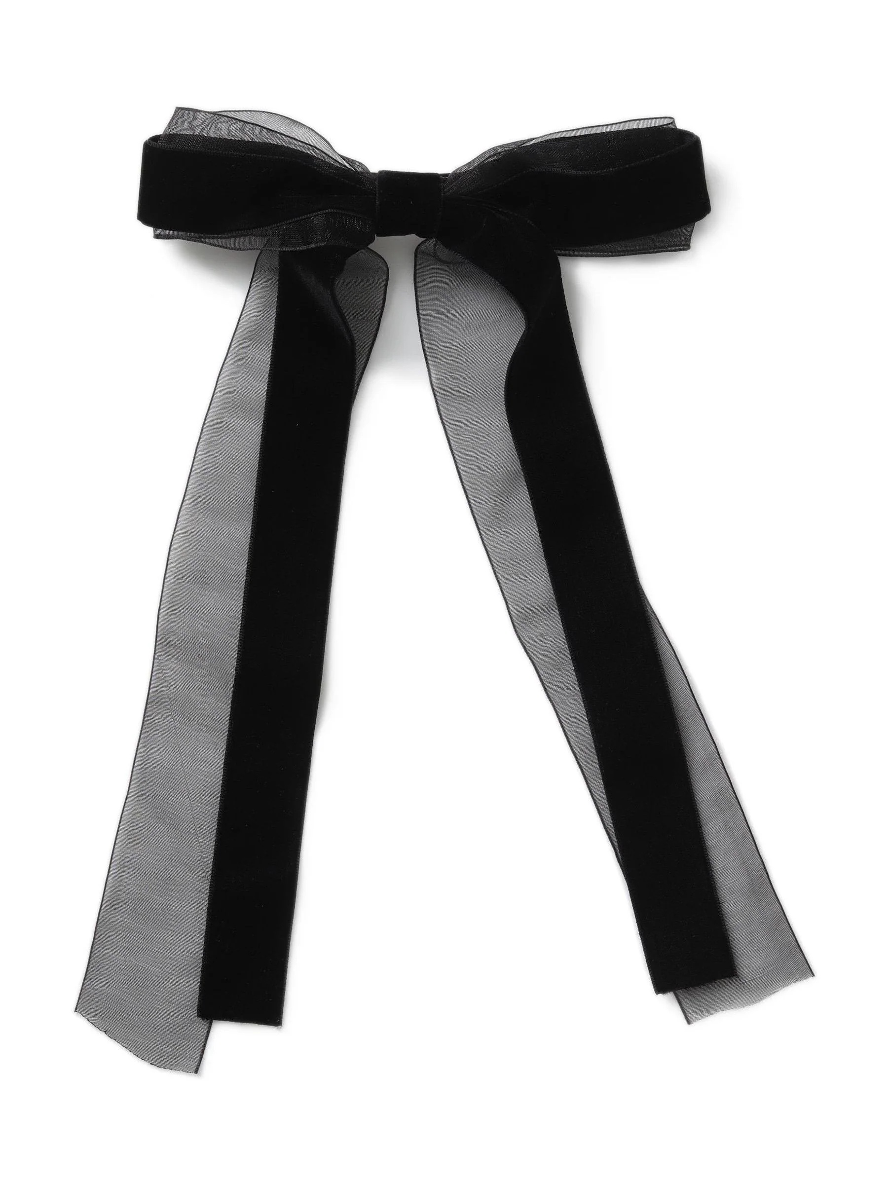 Aela Organza Skinny Black Hair Bow