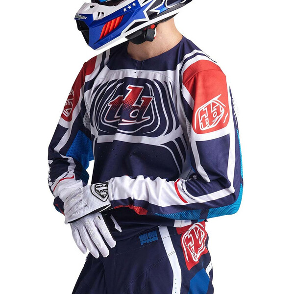Troy Lee Designs - Maillot SE Pro Wavez Navy / Blanc / Rouge
