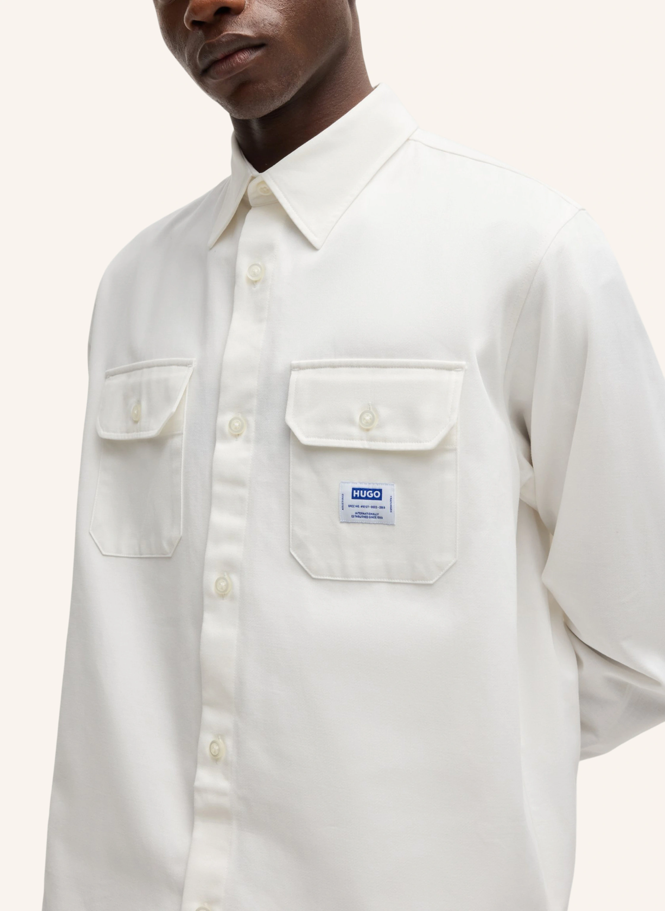 HUGO Casual Hemd EKYNONE Oversize Fit