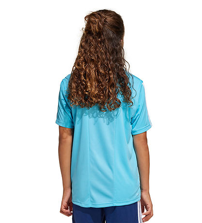 adidas Performance T-Shirt - Cyan/Weiß