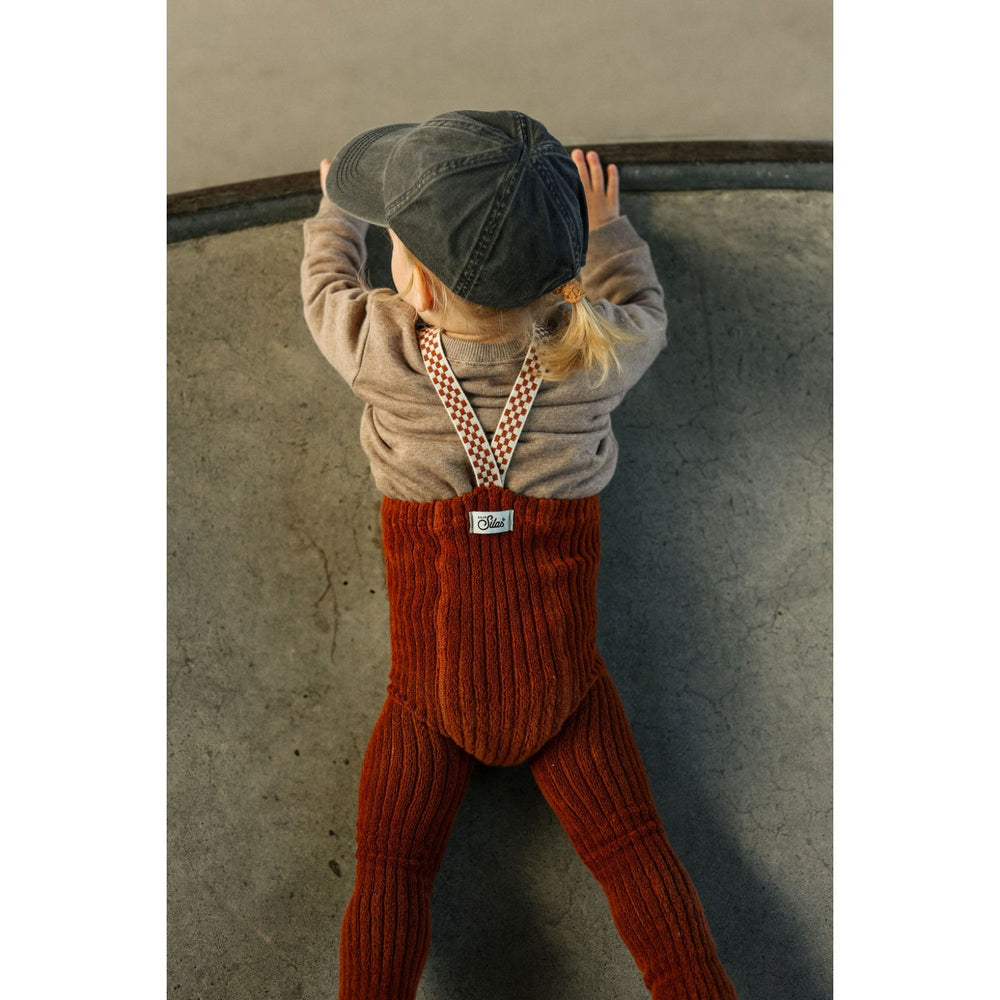 Køb Silly Silas Cinnamon Checked Granny Teddy Footless Leggings