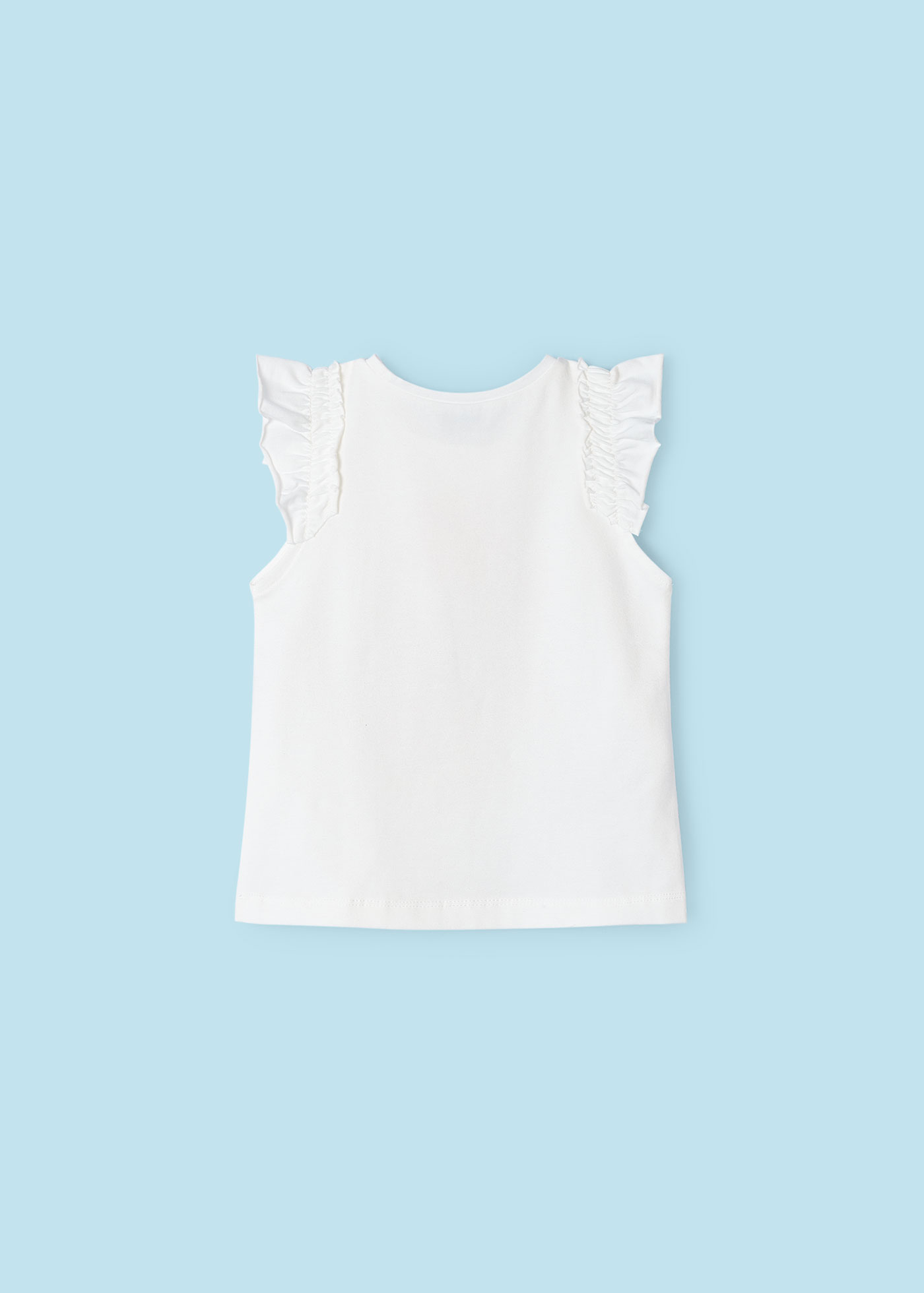Camiseta estampada Better Cotton para meninas, cor off-white
