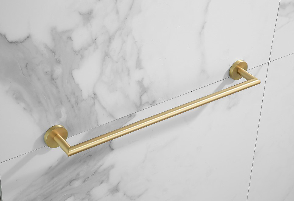 Saniclear Brass handdoekhouder 60cm geborsteld messing mat goud